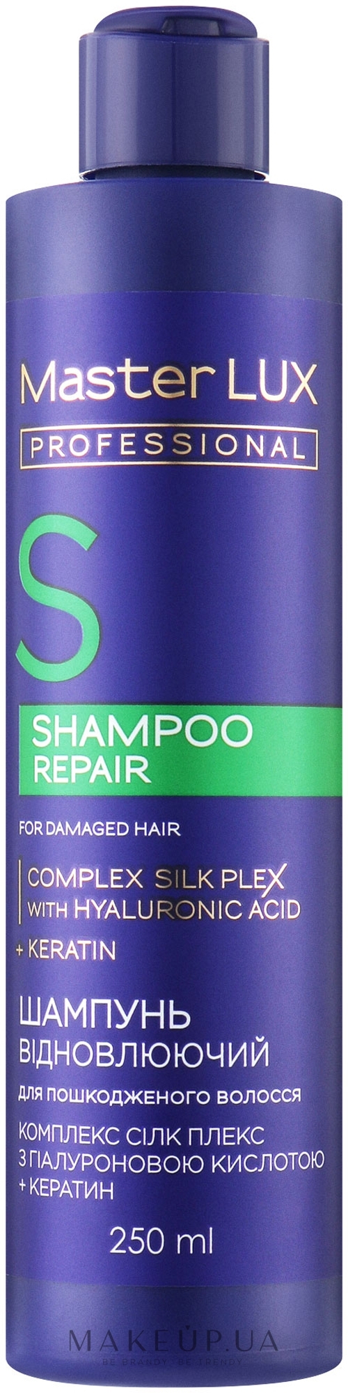 Шампунь для пошкодженого волосся "Відновлювальний" - Master LUX Professional Repair Shampoo — фото 250ml