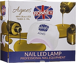 Духи, Парфюмерия, косметика Лампа для ногтей LED, черная - Ronney Profesional Agnes Pro LED 48W (GY-LED-032)