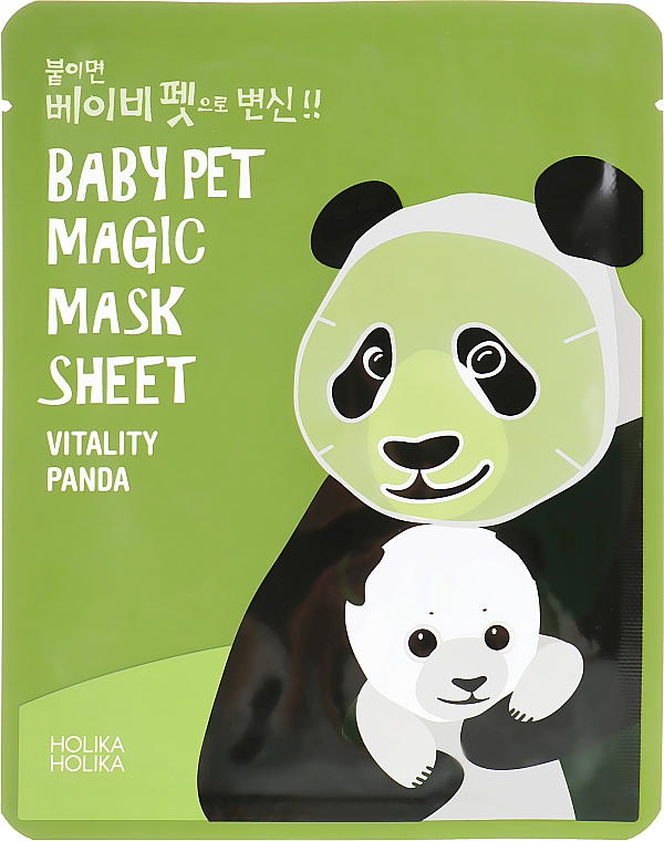 Тканевая маска "Панда" - Holika Holika Baby Pet Magic Mask Sheet Vitality Panda