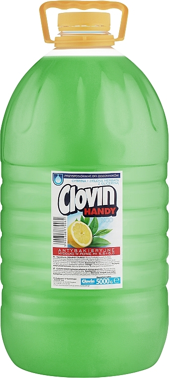 Мыло жидкое "Лимон и зеленый чай" - Clovin Clovin Handy Lemon & Green Tea Antibacterial Liquid Soap — фото N4