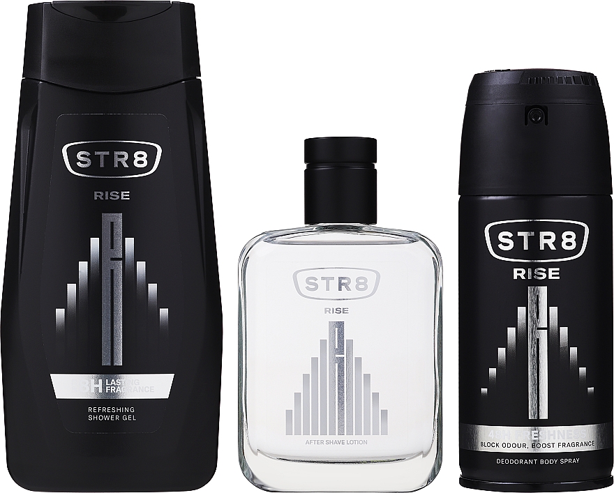 STR8 Rise Your Refreshing Pack - Набор (ash/lot/100ml + deo/150ml + show/gel/250ml) — фото N2