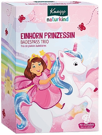 Набір - Kneipp Nature Kids Unicorn Princess Set (b/foam/40ml + b/salt/60g + b/fizzy/85g) — фото N1