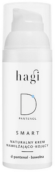 Натуральний зволожувальний і заспокійливий крем з Д-пантенолом - Hagi Cosmetics SMART D Moisturising-Soothing Face Cream with D-panthenol — фото N1
