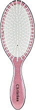 Парфумерія, косметика Масажна щітка для волосся голографічна, CR-4284, світло-рожева - Christian