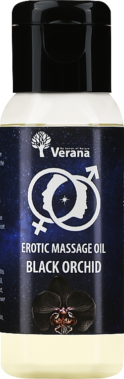Масло для эротического массажа "Черная орхидея" - Verana Erotic Massage Oil Black Orchid — фото N1