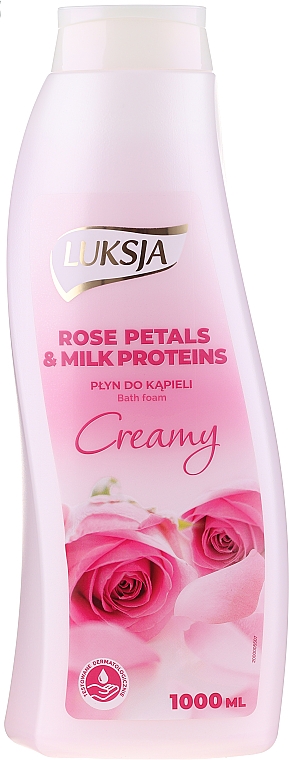 Піна для ванни - Luksja Creamy Rose Petals & Milk Proteins Bath Foam — фото N2
