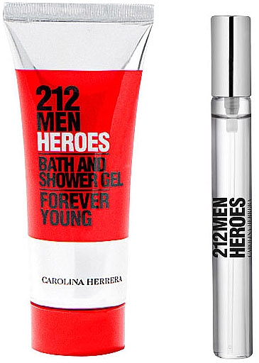Carolina Herrera 212 Men Heroes Forever Young - Набір (edt/90ml + b/wash/100ml + edt/10ml) — фото N2