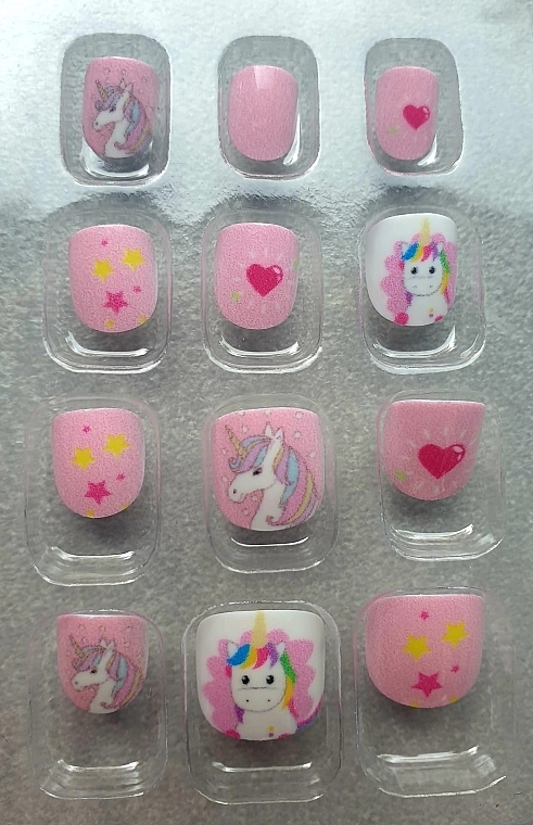 Накладные самоклеящиеся ногти для детей "Единорог", 976 - Deni Carte Tipsy Kids  — фото N3