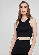 Духи, Парфюмерия, косметика Топ в рубчик из микрофибры "Halter Top Rib", black - Giulia