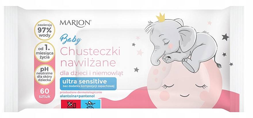 Дитячі вологі серветки - Marion Baby Ultra Sensitive — фото N1