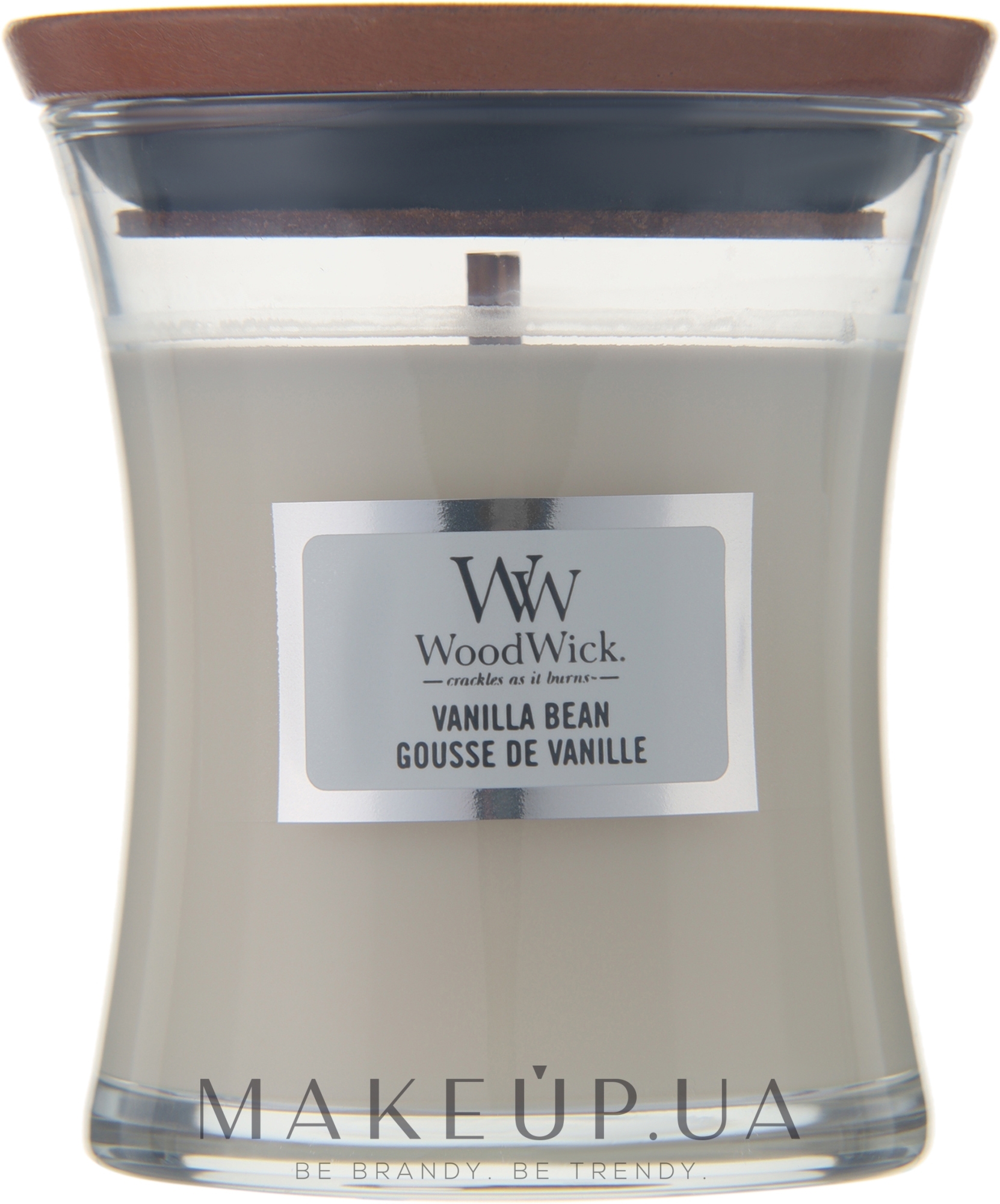 Ароматична свічка в склянці - WoodWick Hourglass Candle Vanilla Bean — фото 85g