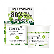Духи, Парфюмерия, косметика Дневной крем для лица с сельдереем SPF 15 - Floslek Green For Skin Day Cream Refill