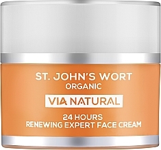 Експертний крем для обличчя з ефектом оновлення шкіри 24 години "Звіробій Органік" - BioFresh Via Natural St. John's Wort Organic 24H Renewing Expert Face Cream — фото N1