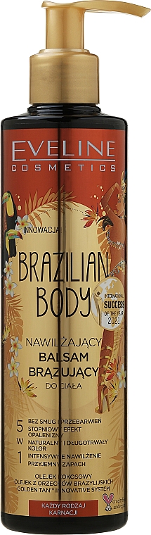Зволожувальний бальзам для тіла з ефектом засмаги - Eveline Cosmetics Brazilian Body Moisturizing Balm — фото N1