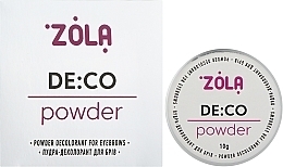 Пудра-деколорант для бровей - Zola De:Co Powder Decolourant For Eyebrows — фото N2