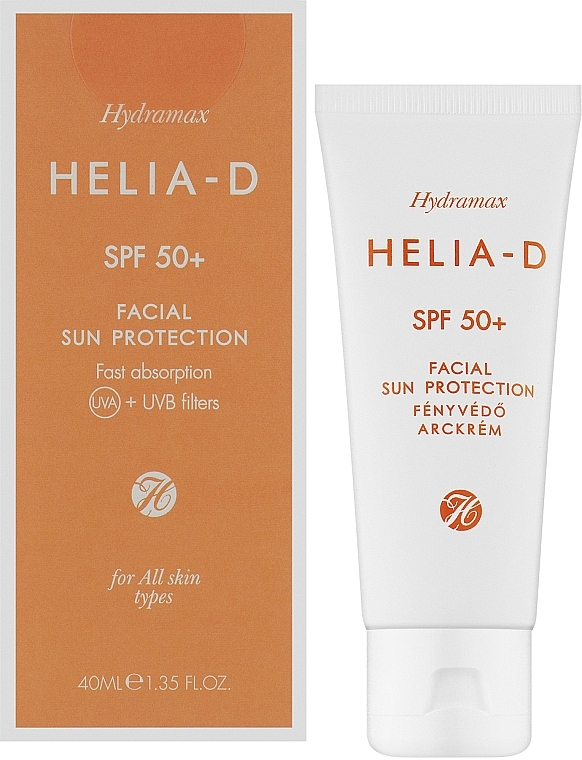 Сонцезахисний крем для обличчя - Helia-D Hydramax Facial Sun Protection SPF 50+ — фото N2