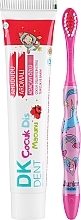 Зубна паста "Малина" + рожева щітка - Dermokil DKDent (toothpaste/50ml + brush/1pcs) — фото N2