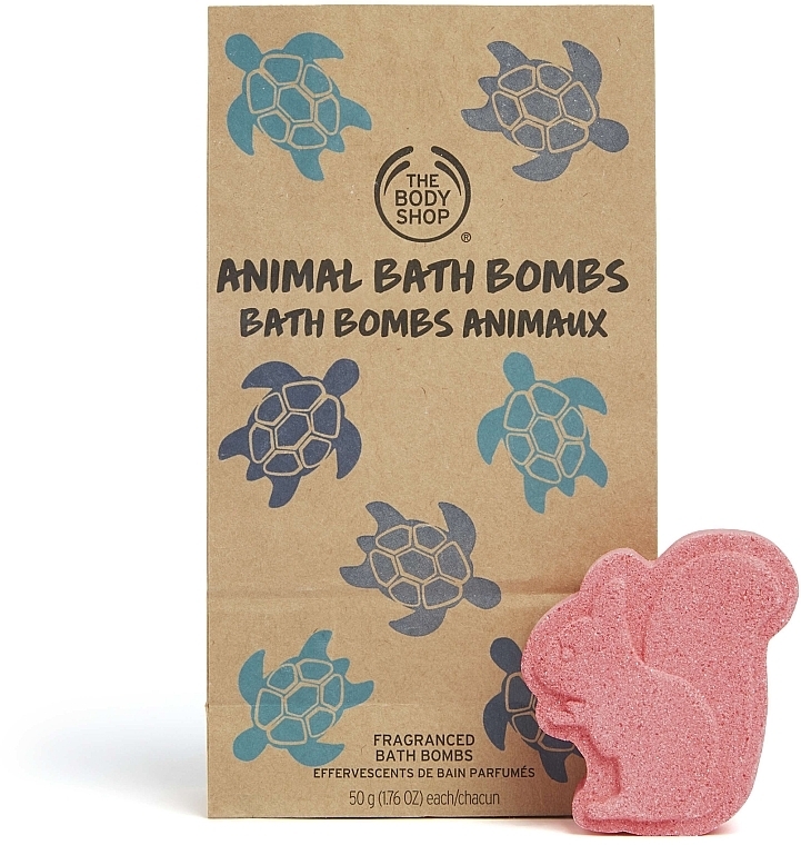 УЦІНКА Бомбочка для ванни "Полуниця" - The Body Shop Strawberry Animal Bath Bomb * — фото N1