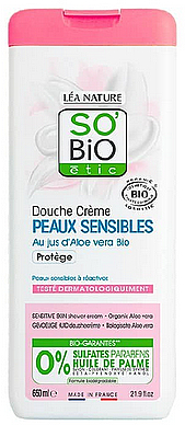 Гель для душа - So'Bio Organic Aloe Vera Protective Shower Gel Sensitive Skin — фото N1
