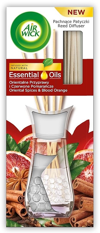 Аромадифузор "Східні спеції та червоний апельсин"  - Air Wick Essential Oils Reed Diffuser Oriental Spices & Blood Orange — фото N1