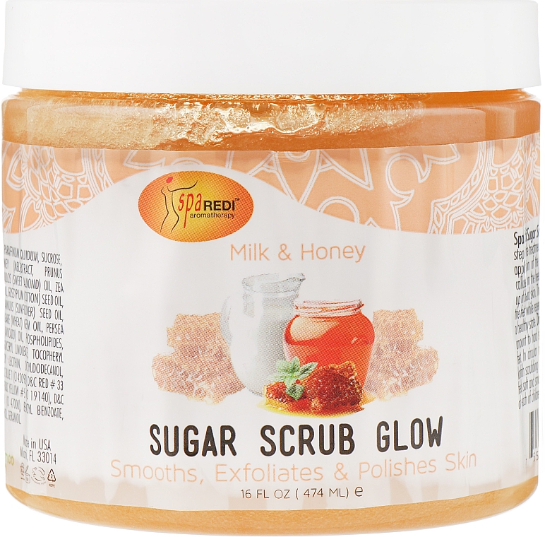 Сахарный скраб для тела - SpaRedi Sugar Scrub Milk & Honey — фото N1
