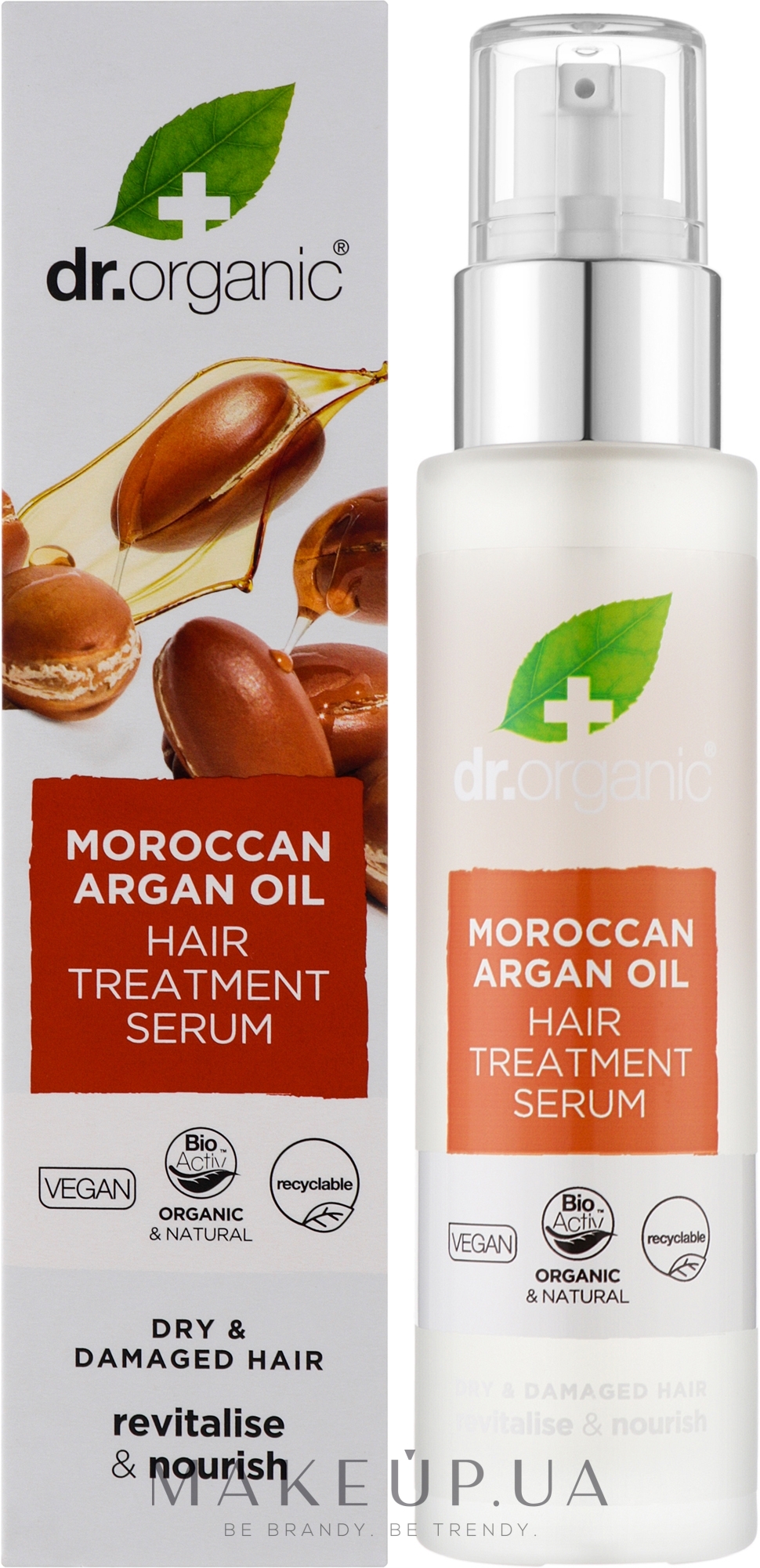 Сироватка для волосся з марокканською аргановою олією - Dr. Organic Bioactive Haircare Moroccan Argan Oil Hair Treatment Serum — фото 100ml