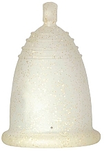Парфумерія, косметика Менструальна чаша з кулькою, розмір S, золотий глітер - MeLuna Sport Menstrual Cup