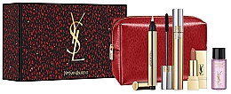 Парфумерія, косметика Набір - Yves Saint Laurent Touche Eclat (mascara/7.5ml + demaquillant/8ml + lipstick/1.4ml + highl/2.5ml + pouch)