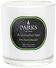 Парфумерія, косметика Ароматична свічка - Parks London Aromatherapy Lime, Basil & Mandarin Candle