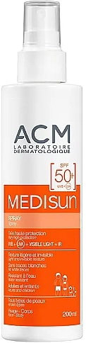 Спрей з SPF50+ для тіла - ACM Laboratoires Medisun Spray SPF 50+ — фото N1