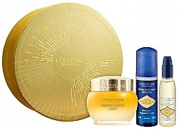 Духи, Парфюмерия, косметика Набор - L'Occitane Divine Immortelle (cr/50ml + foam/50 ml + oil/30ml)