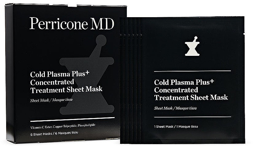 Маска для лица - Perricone Cold Plasma Plus+ Concentrated Sheet Mask  — фото N1