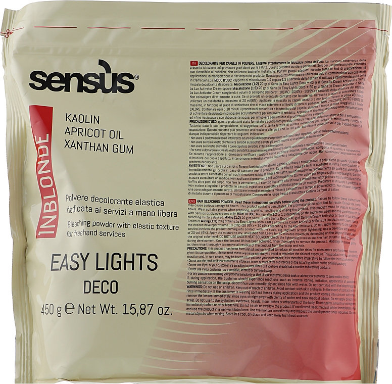 Обесцвечивающая пудра 7 тонов - Sensus InBlonde Easy Lights Deco — фото N1