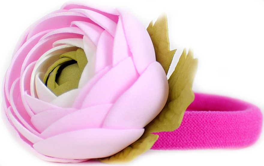 Резинка для волос ручной работы "Розовый лютик" - Katya Snezhkova