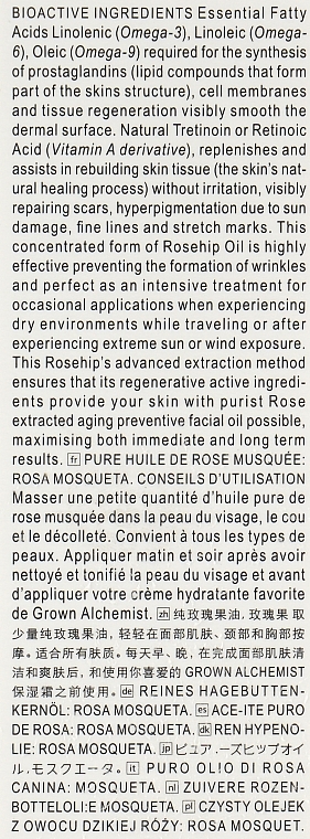 Масло-концентрат для лица - Grown Alchemist Pure Rosenip Oil Mosqueta — фото N3