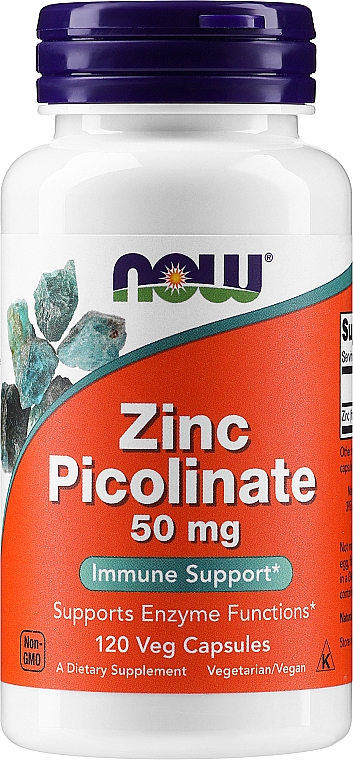 Капсулы "Пиколинат цинка" 50 мг - Now Foods Zinc Picolinate 50mg Veg Capsules — фото N3