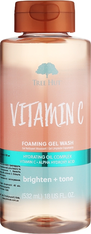 Гель для душа - Tree Hut Vitamin C Foaming Gel Wash — фото N1