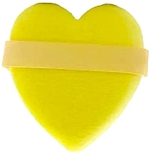 Бархатная пуховка для макияжа лица в форме желтого сердца - Bubble Bar — фото N1
