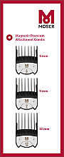 Парфумерія, косметика Комплект насадок для машинки Magnetic Premium, (6/9/12 ММ), 1801-7020 - Moser