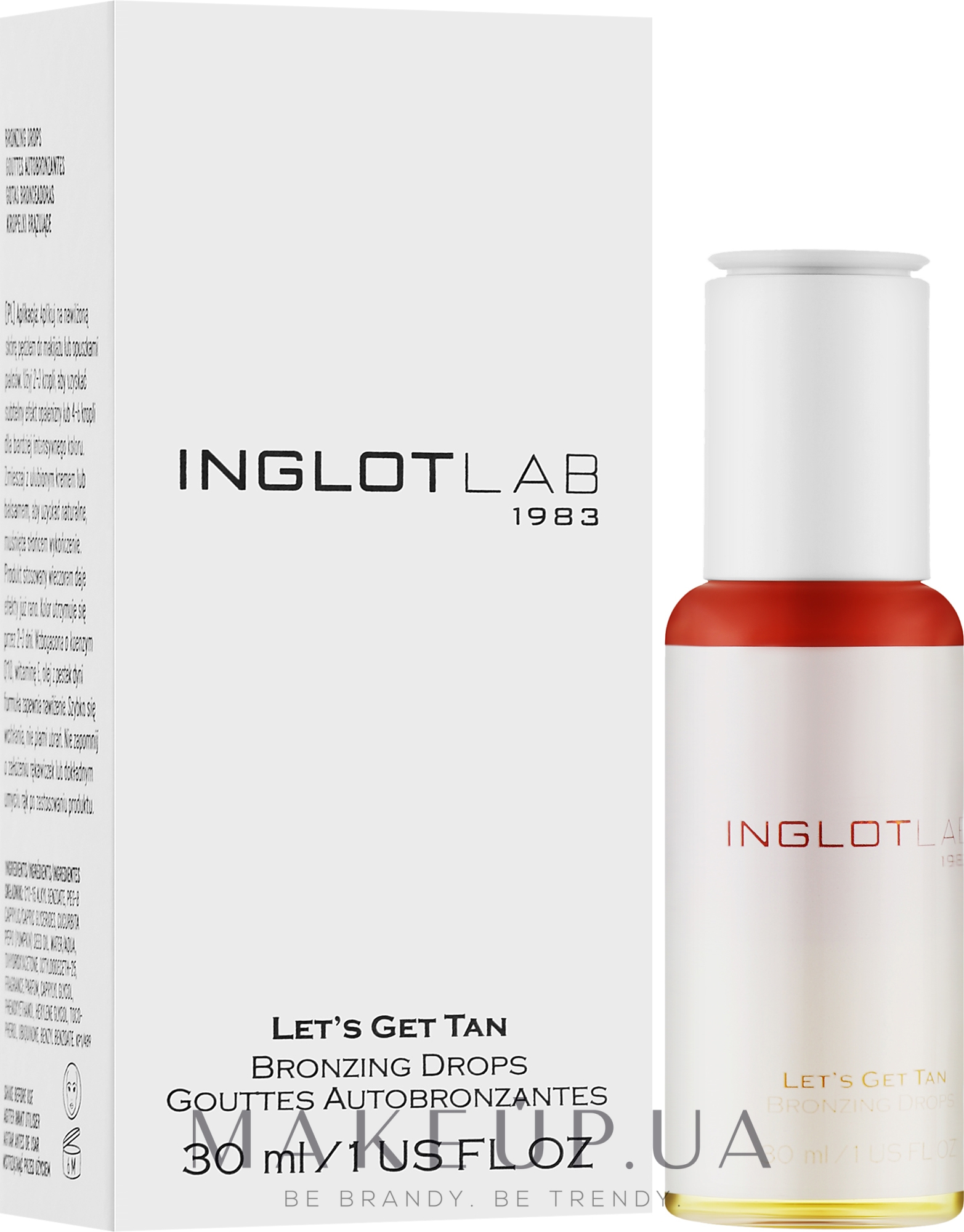 Бронзирующие капли для лица и тела - Inglot Lab Let's Get Tan Bronzing Drops — фото 30ml