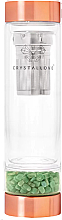 Парфумерія, косметика Скляна пляшка для води та чаю з авантюрином, 350 мл - Crystallove Glass Water And Tea Bottle With Aventurine