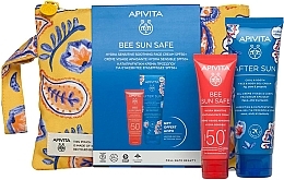 Парфумерія, косметика Набір - Apivita Bee Sun Safe Hydra Set (f/gel/100ml + f/cr/50ml + bag)