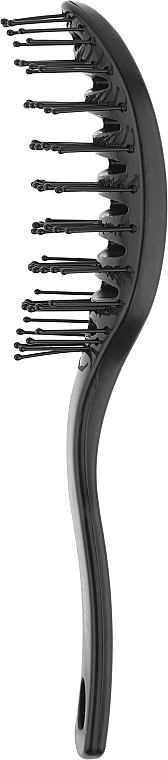 Щітка для укладання волосся "Ложка", тунельна, 02195/50, чорна - Eurostil Curved Vent Brush — фото N2