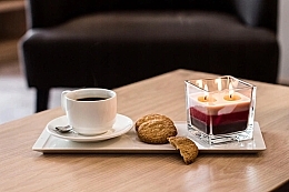 Ароматическая трехслойная свеча в стакане "Шоколад и апельсин" - Bispol Scented Candle Chocolate & Orange — фото N2