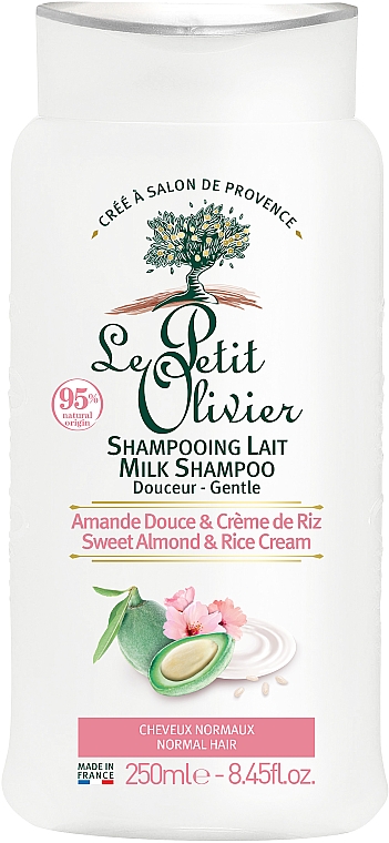 Шампунь для нормальных волос "Сладкий миндаль и рисовый крем" - Le Petit Olivier Sweet Almond & Rice Cream — фото N1