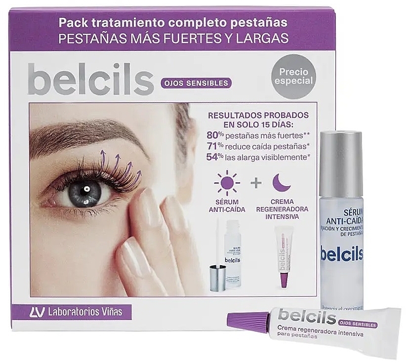 Набор - Belcils Set (eyelash/ser/3ml + eyelash/cr/4ml) — фото N2