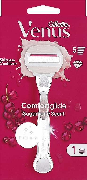 Бритва з 2 змінними касетами - Gillette Venus Comfortglide Sugarberry — фото N1
