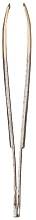 Пинцет скошенный с позолоченными кончиками, 8 см, 1066/G - Titania — фото N2