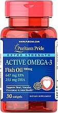 Пищевая добавка "Омега 3" - Puritan's Pride Active Omega-3 Extra Strength 900mg — фото N1