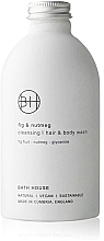 Парфумерія, косметика Bath House Fig and Nutmeg Cleansing Hair & Body Wash - Шампунь-гель для душу